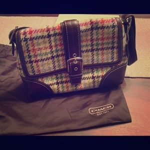 Multi-Color Coach Tweed Handbag